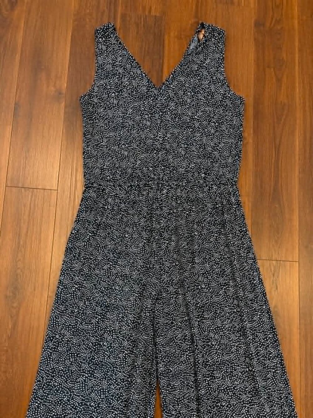 Penningtons Black & White Polka Dot Jumpsuit Size 3X Wide Leg #042